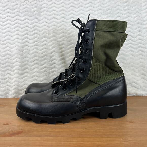 Vintage US ARMY Vietnam Era Style Ro-Search OD Jungle Combat Jump BOOTS SIZE 7.5 - Picture 4 of 14